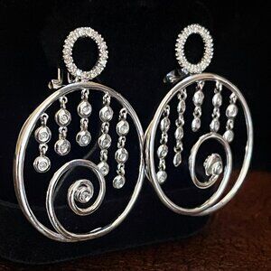 $4500 / Samuel Behnam NY Massive Diamond Statement 14K Earrings / Luxury